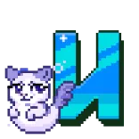 🔠 고양이, 픽셀 아트, 귀여운, 만화, H telegram sticker