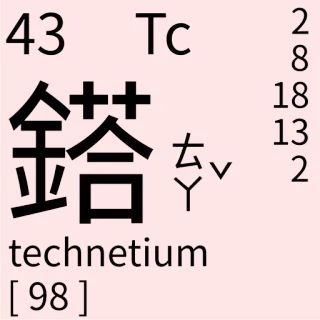 🇹🇼 technetium [98] Wissenschaft, Chemie, Element, Technetium, Periodensystem telegram sticker