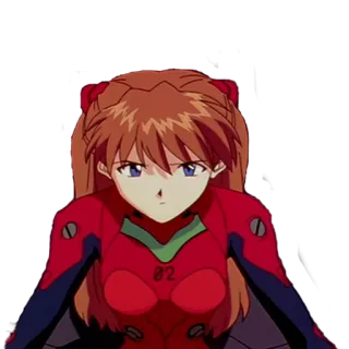 😐 Asuka Langley Soryu Neon Genesis Evangelion Anime, Personnage, Eva, Evangelion, AsukaLangley, CombinaisonRouge whatsapp sticker