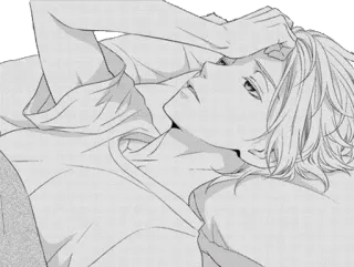 💤 男, 横たわる, アニメ, マンガ, 人 telegram sticker