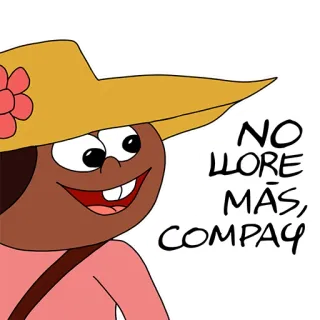 🤪 NO LLORE MÁS, COMPAY การ์ตูน, ตัวละคร, สเปน, วลี, สติกเกอร์ whatsapp sticker