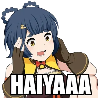 😮 HAIYAAA Anime, Mème, Haiyaa, Drôle, Réaction whatsapp sticker