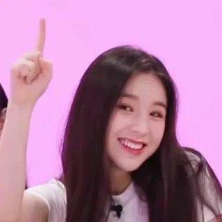 🙋‍♀ wanita, gadis, tersenyum, korea, menunjuk telegram sticker