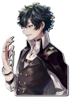 😈 Izuku Midoriya My Hero Academia アニメ, マンガ, ファンアート, 緑谷出久, 僕のヒーローアカデミア telegram sticker