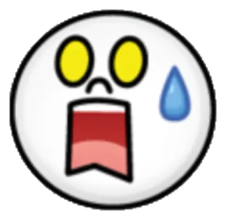 😱 Emoji, Choqué, Effrayé, Surpris, Panique, Émotion, Expression telegram sticker