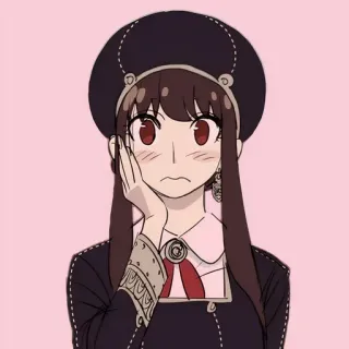 ❤️ Yor Forger Spy × Family Yor Forger, Spy x Family, anime, cute, cartoon, illustration telegram sticker