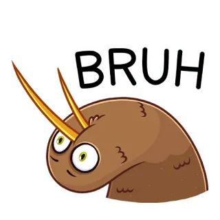 😐 BRUH бро, Мем, Интернет сленг, Мультфильм, Выражение telegram sticker