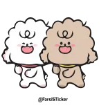 💃 รักที่สุดเลย mignon, chien, dessin animé, amour, animal de compagnie whatsapp sticker