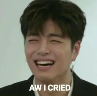 ✨ AW I CRIED плачущий, эмоциональный, выражение, мем, реакция telegram sticker
