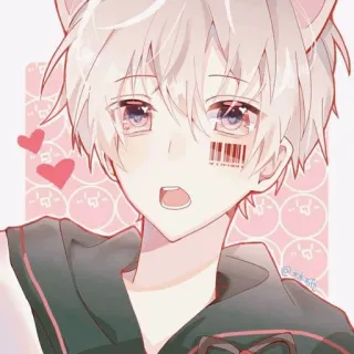 🇦🇱 Anime, Anak laki-laki, Lucu, Stiker, Telinga telegram sticker