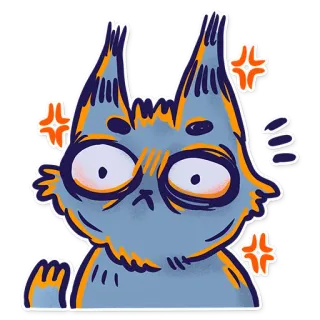 Скетч-кот telegram stickers