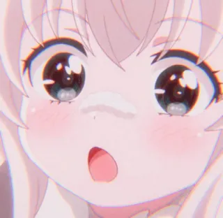 🍓 anime, cute, cartoon, girl, big eyes whatsapp sticker