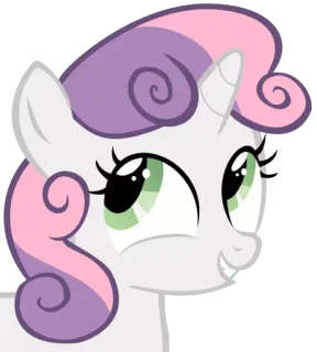 😌 Sweetie Belle My Little Pony sweetie belle, my little pony, мультфильм, единорог, дружба, милый, пони, магия telegram sticker
