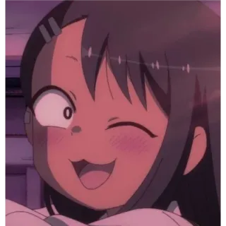 😚 Nagatoro Don't Toy with Me, Miss Nagatoro Anime, Nagatoro, Cartoon, Schoolmeisje, Leuk telegram sticker