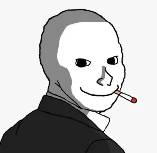 🚬 meme, cigarette, smoking, wojak telegram sticker
