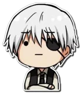 😐 Ken Kaneki Tokyo Ghoul Anime, Manga, Ken Kaneki, Tokyo Ghoul, Chibi, Personaje telegram sticker