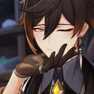 😘 Zhongli Genshin Impact anime, video game, character, genshin impact, zhongli telegram sticker