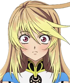 😳 Anime, Manga, Femmina, Capelli biondi, Illustrazione, Cartone animato, Personaggio whatsapp sticker