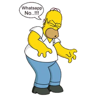 👎 Homer Simpson The Simpsons Whatsapp No...!!! Homer Simpson, Whatsapp, Nein, Die Simpsons, Cartoon telegram sticker