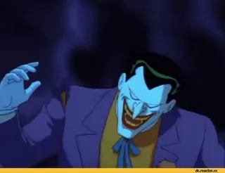 😵‍💫 Joker Batman: The Animated Series Joker, Batman, villain, DC Comics, cartoon, animated telegram sticker