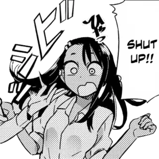 🖤 Nagatoro Don't Toy With Me, Miss Nagatoro SHUT UP!! anime, manga, cartoon, nagatoro, dont toy with me miss nagatoro, shut up telegram sticker