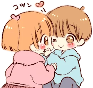 😉 コッツ Anime, Amour, Couple, Kawaii, Mignon, Romance, Câlin telegram sticker