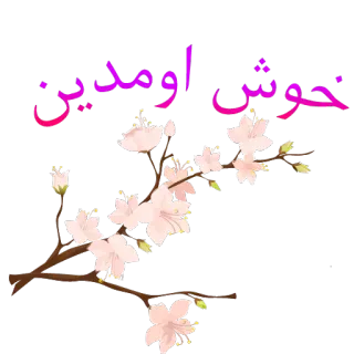 💕 خوش اومدين flower, blossom, Persian text, welcome, floral telegram sticker