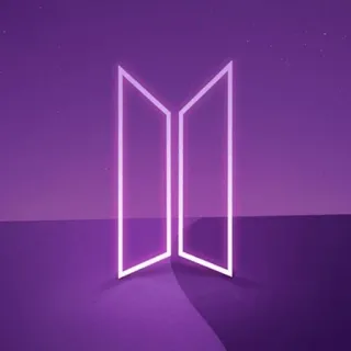💜 BTS BTS, K-pop, Logo, Néon, Violet, Divertissement, Musique, Groupe telegram sticker