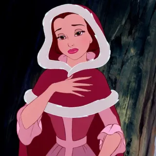 🥀 Belle Beauty and the Beast Belle, Disney, Princess, Beauty and the Beast, Cartoon telegram sticker