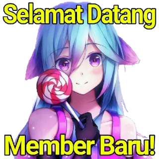 👋 Selamat Datang
Member Baru! Anime, Lecca-lecca, Benvenuto, Saluto telegram sticker