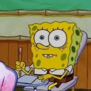 🧽 Spongebob Squarepants spongebob, dessin animé, confus, penser whatsapp sticker