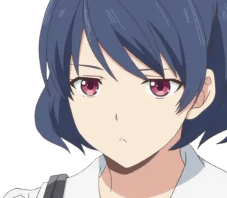 😑 anime, ragazza, ritratto, personaggio telegram sticker