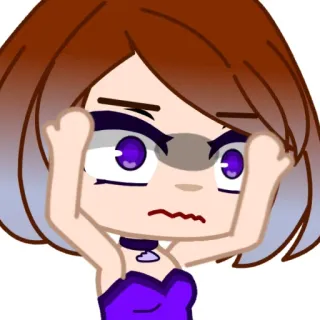 😰 Мультфильм, Персонаж, Выражение, Девушка, Аниме, Милый, Стиль telegram sticker