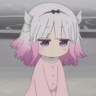 💕 Kanna Kamui Miss Kobayashi's Dragon Maid anime, Kanna, Dragon Maid, carino, kawaii telegram sticker