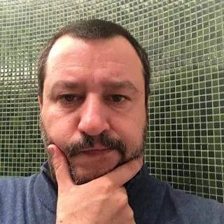 🤔 Matteo Salvini politico, italiano, uomo, leadership telegram sticker