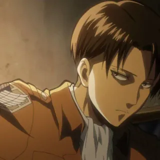 ☁️ Levi Ackerman Attack on Titan anime, attack on titan, levi ackerman, survey corps, military, soldier telegram sticker