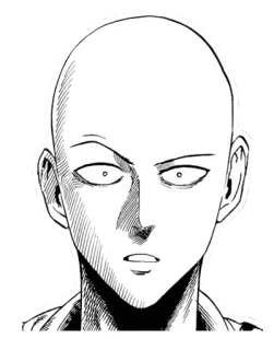 😧 Saitama One-Punch Man anime, manga, One-Punch Man, Saitama, hero, bald telegram sticker