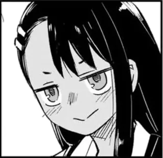 😐 Nagatoro Don't Toy with Me, Miss Nagatoro Anime, Manga, Nagatoro, pelo negro, uniforme escolar telegram sticker