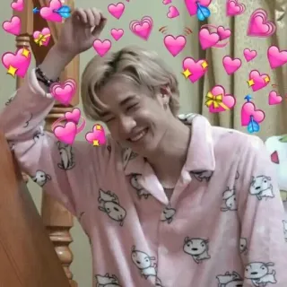💖 人, 微笑, 爱心, 睡衣, 可爱 telegram sticker