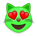 😻 cat, heart eyes, emoji, animal, love telegram sticker