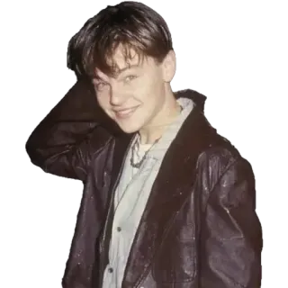 😁 Leonardo DiCaprio celebridad, actor, retrato, joven, leonardo dicaprio telegram sticker