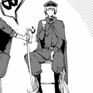 🗡 Militär, Schwert, Uniform, Anime, Manga telegram sticker
