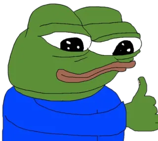 👍 Pepe the Frog Meme, Żaba, Pepe, Mem internetowy, Kreskówka telegram sticker