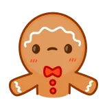 😱 bánh gừng, bánh quy, dễ thương, hoạt hình, nhân vật, thức ăn telegram sticker