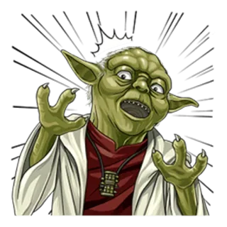😰 Yoda Star Wars yoda, star wars, jedi, maestro, espacio telegram sticker