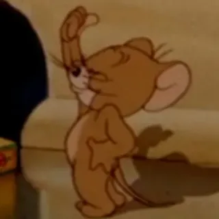 😉 Jerry Mouse Tom and Jerry cartoon, mouse, character, funny, cute telegram sticker