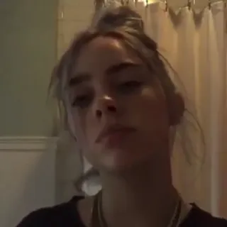 💘 Billie Eilish 音乐家, 歌手, 名人, 肖像, 金发 telegram sticker