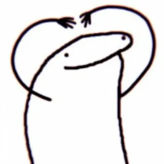 ❤️ strichmännchen, umarmung, liebe, süß, einfach, kritzelei whatsapp sticker