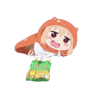 🍟 ポテイトチップス Anime, Lucu, Keripik kentang, Makanan, Cemilan, Jepang, Kartun, Gadis telegram sticker