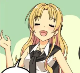 😤 Anime, Garota, Sorriso, Feliz, Fofa whatsapp sticker